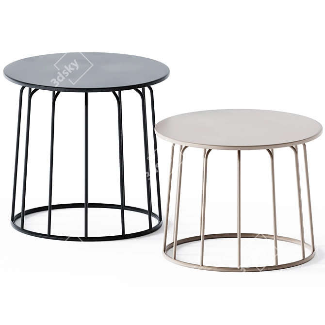 Elegant Vogue Side Coffee Tables 3D model image 1