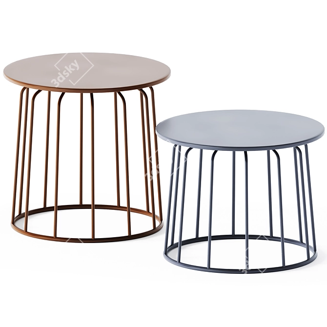 Elegant Vogue Side Coffee Tables 3D model image 2