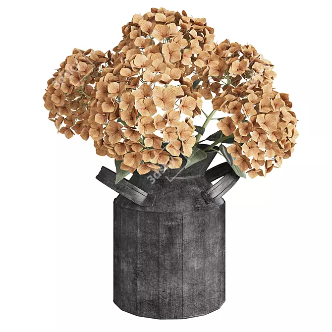 Hydrangea Bouquet in Vase 3D model image 1