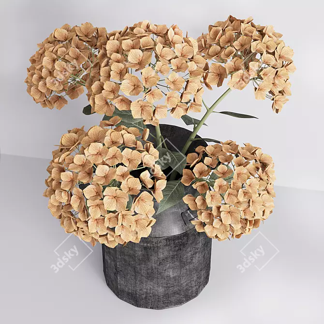 Hydrangea Bouquet in Vase 3D model image 2