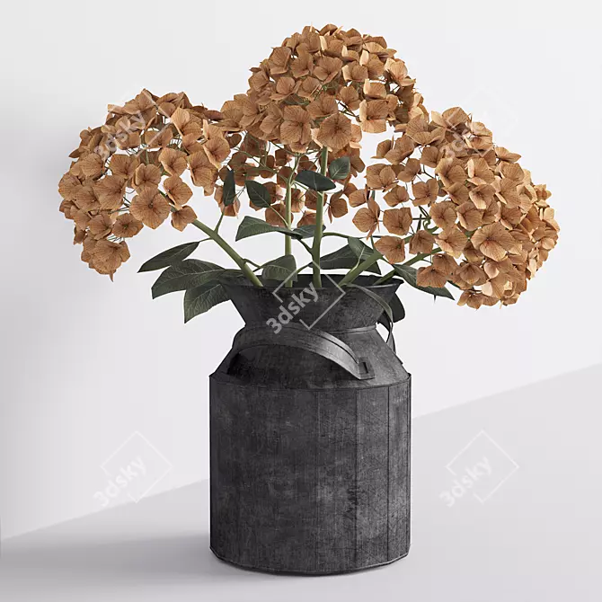 Hydrangea Bouquet in Vase 3D model image 6