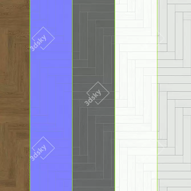 Essence Nut Parquet: Stunning Patterns & High-Quality Materials 3D model image 4