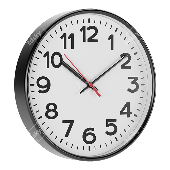 Troykatime Classic Wall Clock 3D model image 1