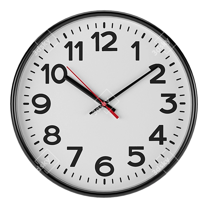 Troykatime Classic Wall Clock 3D model image 2