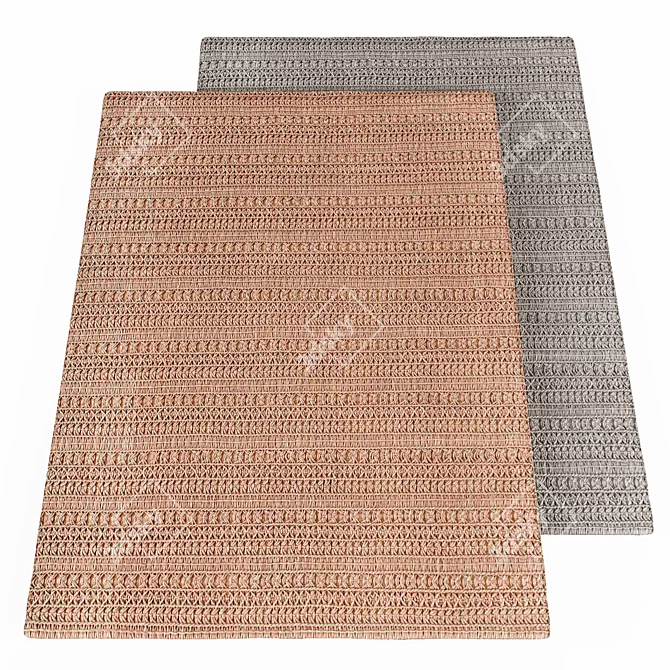  Natural Knotwork Rug - Handcrafted Beauty 3D model image 1