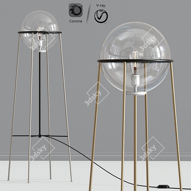 Modern Atlas Floor Lamp 3D model image 1