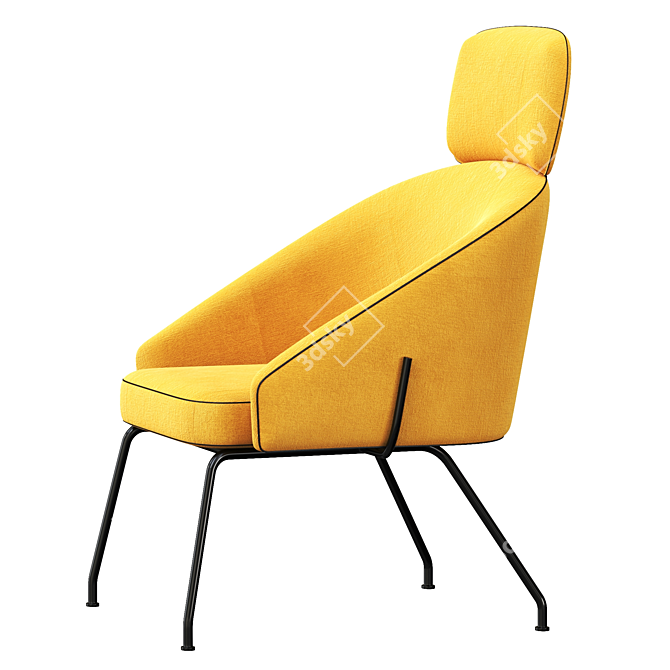 Sleek Bahia Armchair: Modern Design, Maximum Comfort 3D model image 3