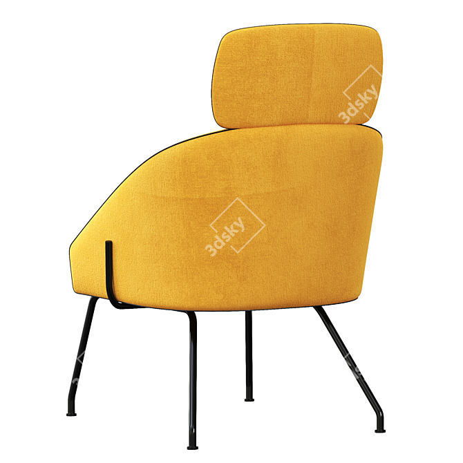 Sleek Bahia Armchair: Modern Design, Maximum Comfort 3D model image 4