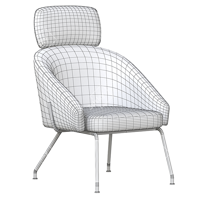 Sleek Bahia Armchair: Modern Design, Maximum Comfort 3D model image 5