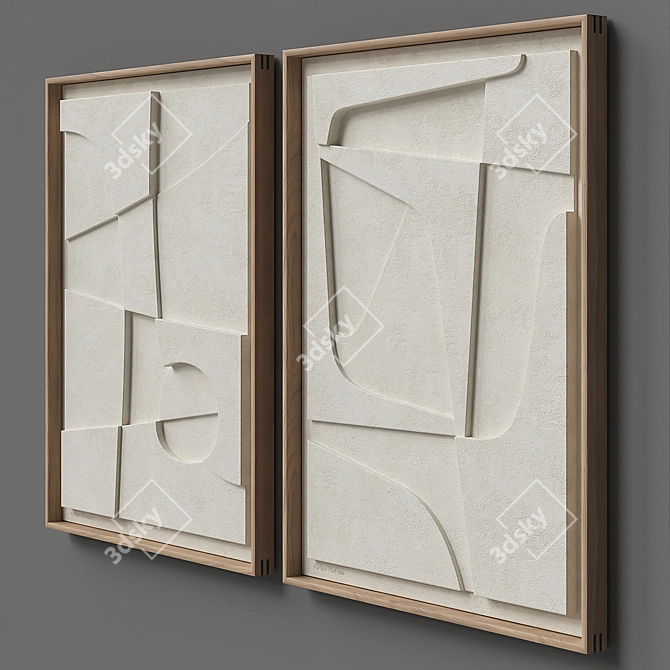 Scandinavian Relief Plateau Set 3D model image 4