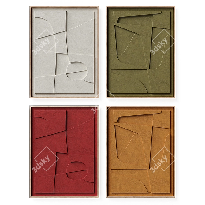 Scandinavian Relief Plateau Set 3D model image 5