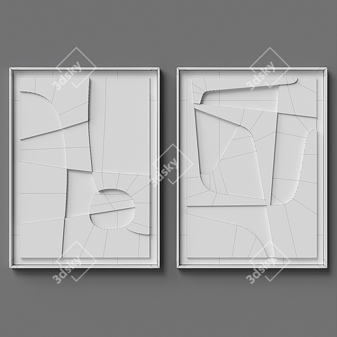 Scandinavian Relief Plateau Set 3D model image 6