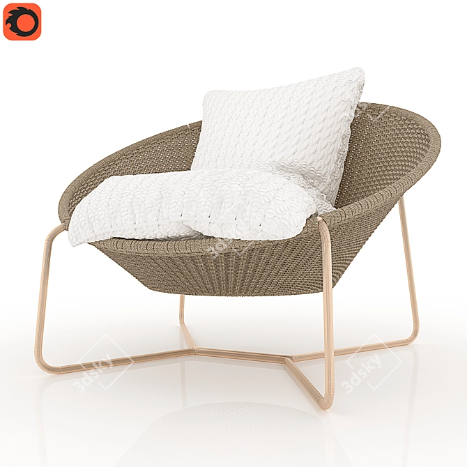 Outdoor Oasis Lounge Chair 3D model image 5