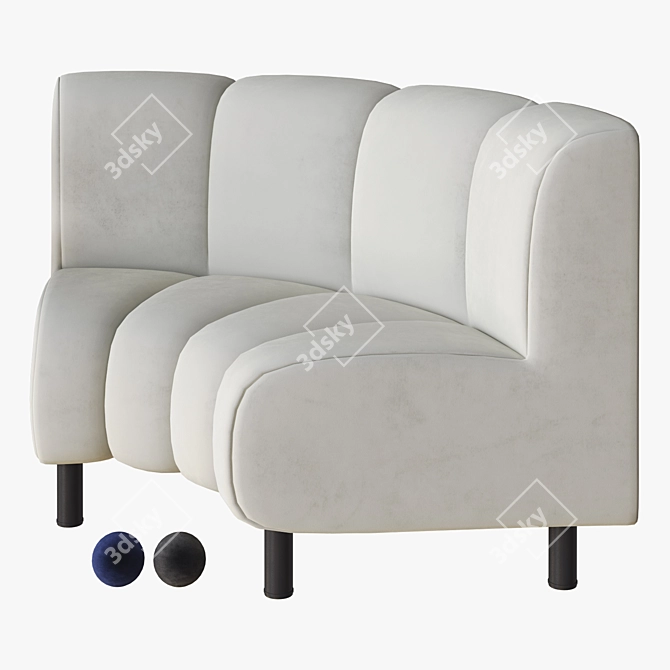 Elegant Hillman Sofa - Eichholtz 3D model image 1