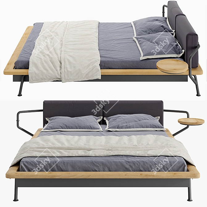 Nunc Kier King-Sized Bed 3D model image 1