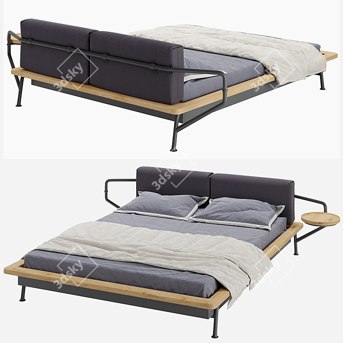 Nunc Kier King-Sized Bed 3D model image 2