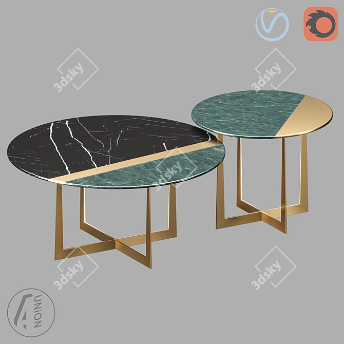 Modern Compact Table - TB-0062 3D model image 1