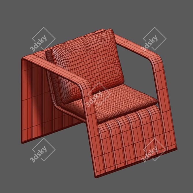 RelaxZen: Modern Comfort Chair 3D model image 3