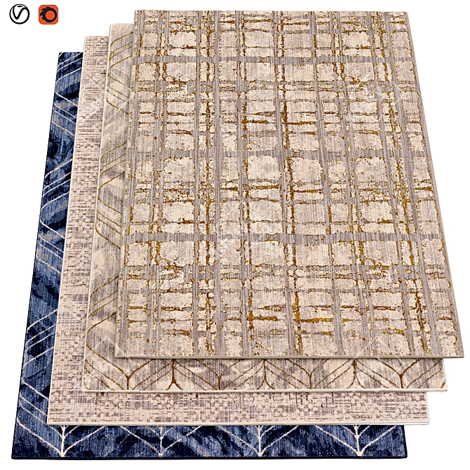 Luxury Collection: High-Quality Textured Carpets 3D model image 2