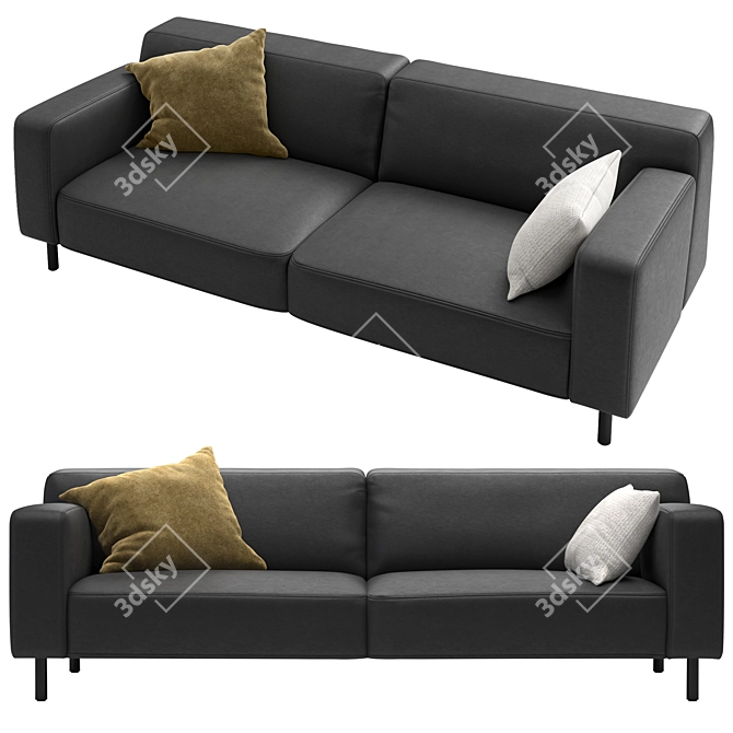 Sky Sofa: Modern Design with Pillows 3D model image 3