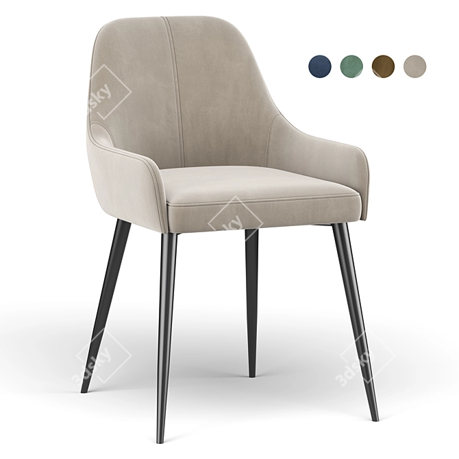 Modern Woltu Dining Chair: Stylish & Comfortable 3D model image 1