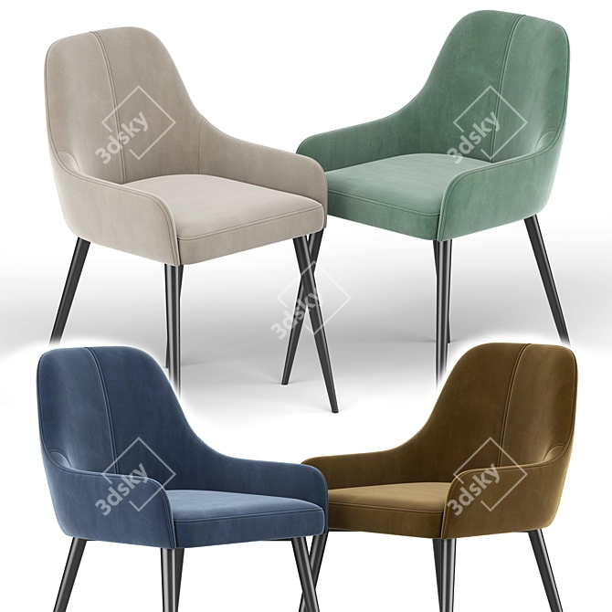 Modern Woltu Dining Chair: Stylish & Comfortable 3D model image 2