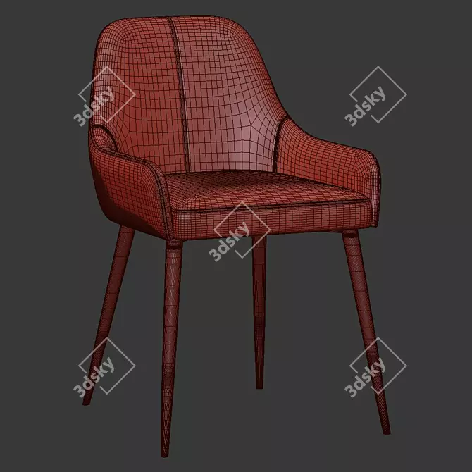 Modern Woltu Dining Chair: Stylish & Comfortable 3D model image 5