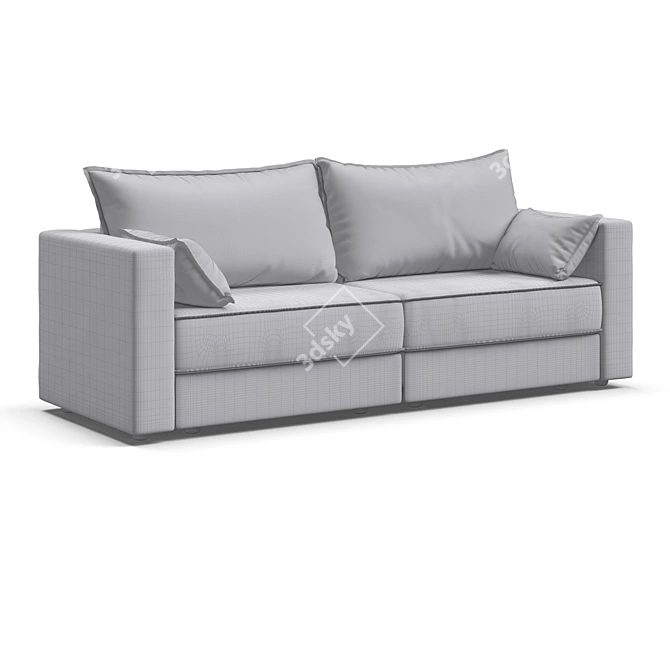 Elegant 2 + 4 Seater Sofa 3D model image 2