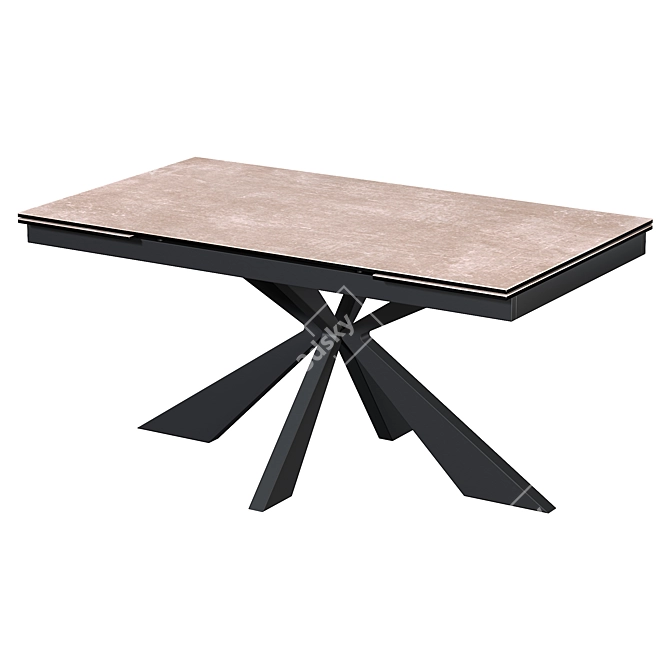 Alezio 160 Dining Table: Modern Style, Multiple Textures, Elegant Design 3D model image 6