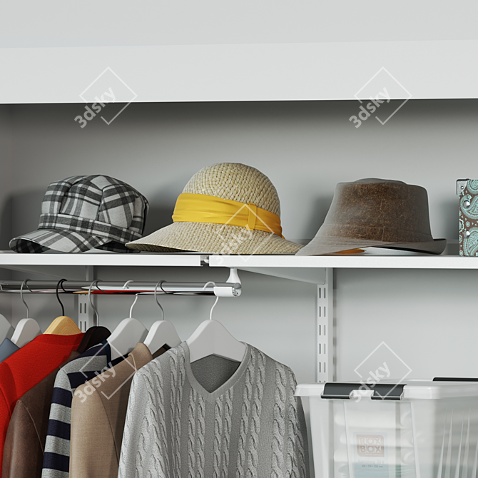 Title: Versatile Wardrobe System 3D model image 3