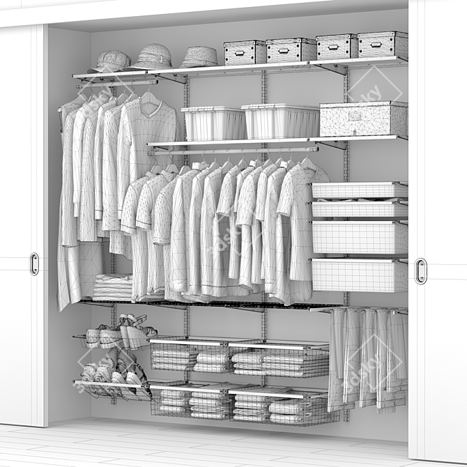 Title: Versatile Wardrobe System 3D model image 5