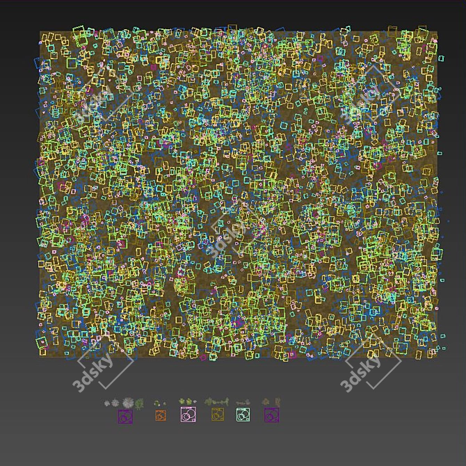 Lush Meadow Scatter Set 3D model image 5