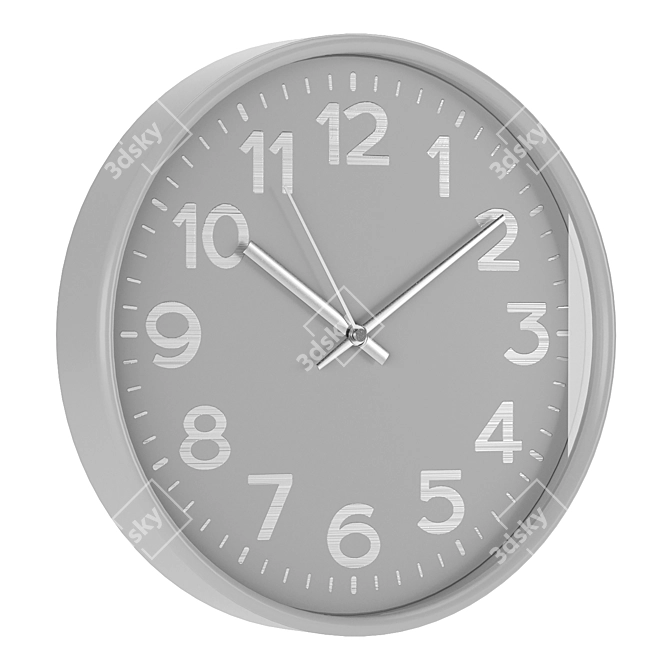 Classic White Wall Clock 310mm - Leroy Merlin Troykatime 3D model image 1