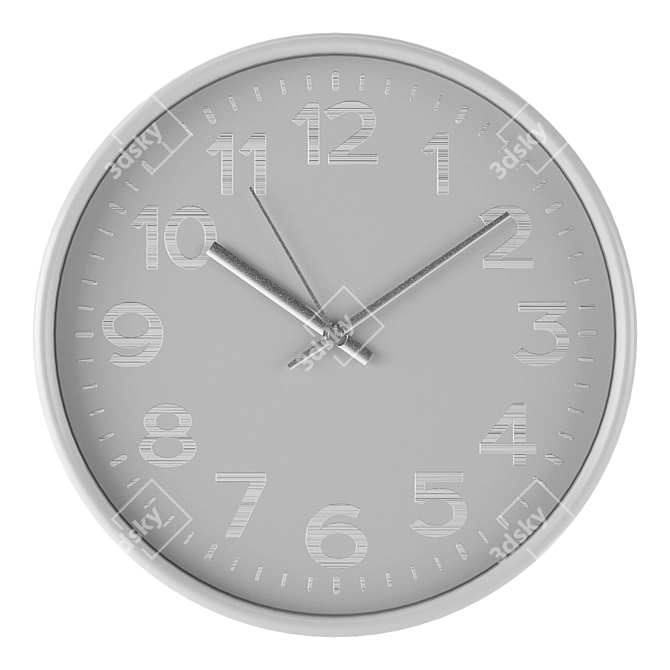 Classic White Wall Clock 310mm - Leroy Merlin Troykatime 3D model image 2