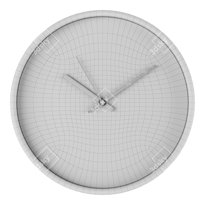 Classic White Wall Clock 310mm - Leroy Merlin Troykatime 3D model image 3