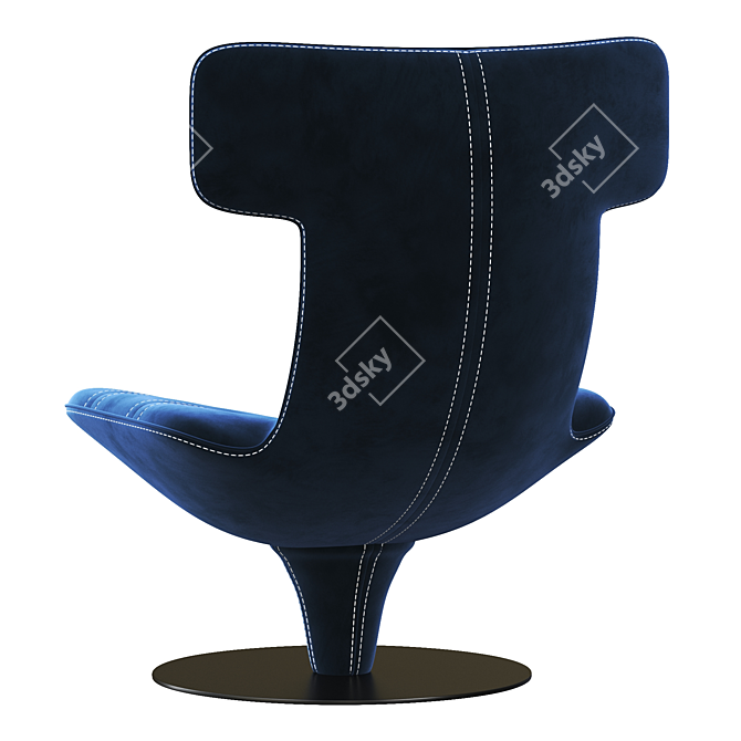 Harley Revolving Armchair: Modern 2015 Design 3D model image 4