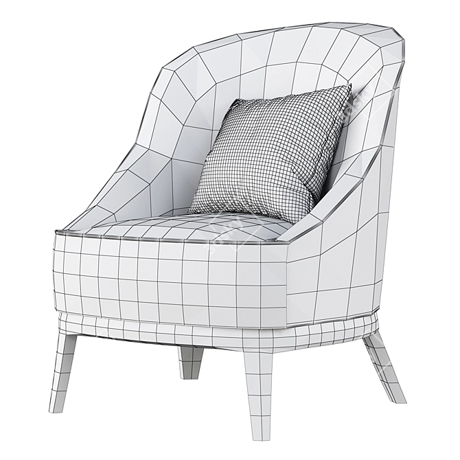 Opera SALLY Armchair: Stylish and Ergonomic 3D model image 6