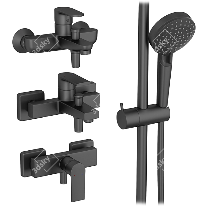 HANSGROHE Vernis 6-Piece Set | Modern Bathroom Fixtures 3D model image 3