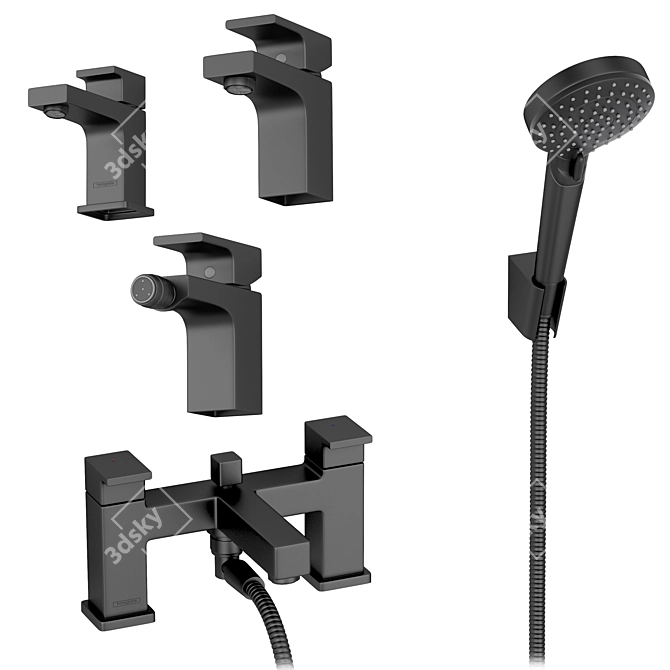 HANSGROHE Vernis 6-Piece Set | Modern Bathroom Fixtures 3D model image 4