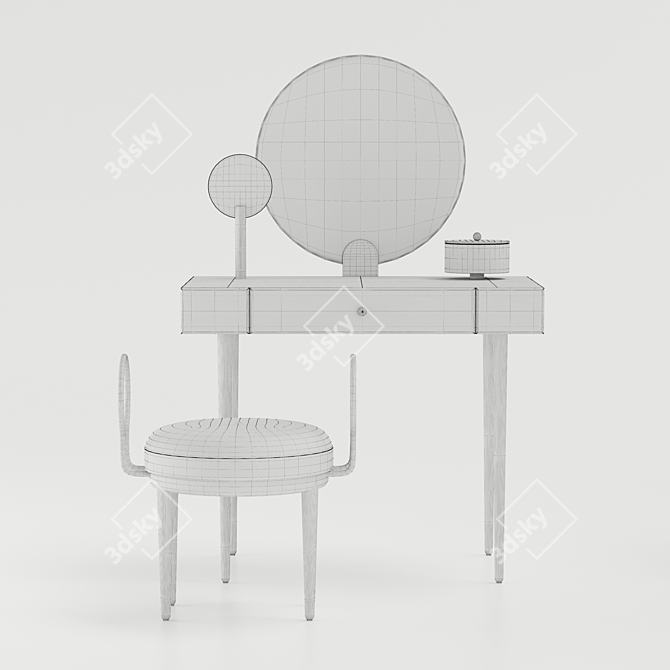 Elegant Rose Sélavy Vanity: A Perfect Addition 3D model image 3