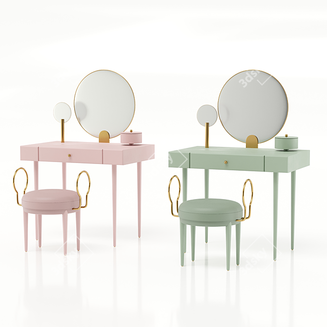 Elegant Rose Sélavy Vanity: A Perfect Addition 3D model image 5