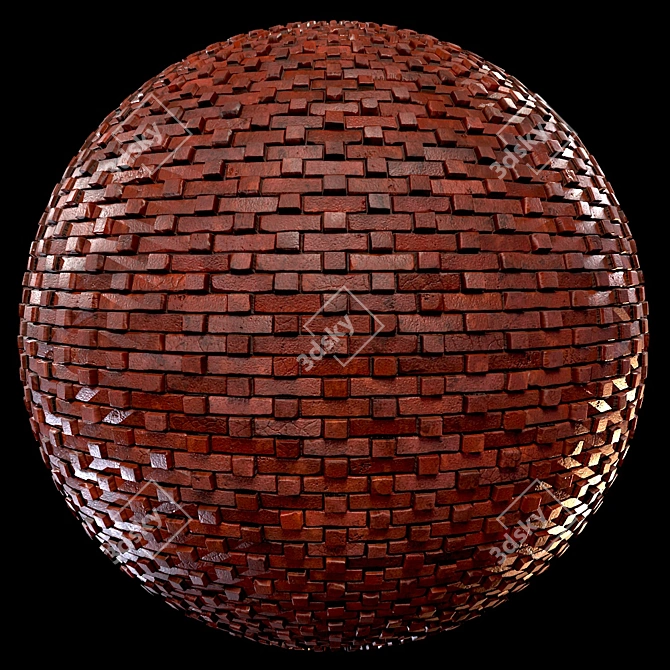  PBR Lattice Brick-10-2K Seamless Material 3D model image 6