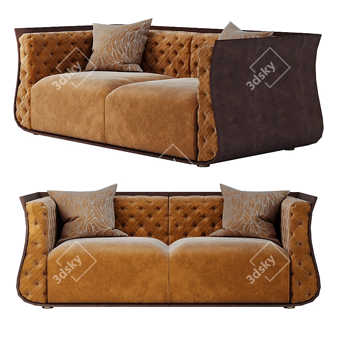 Stylish Cally Sofa: Comfortable and Luxurious 3D model image 1