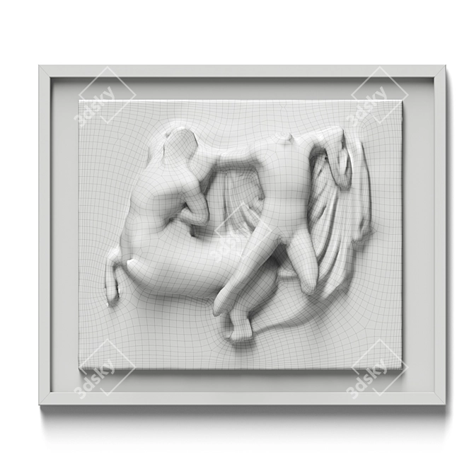 Antique Heritage Wall Relief 3D model image 4