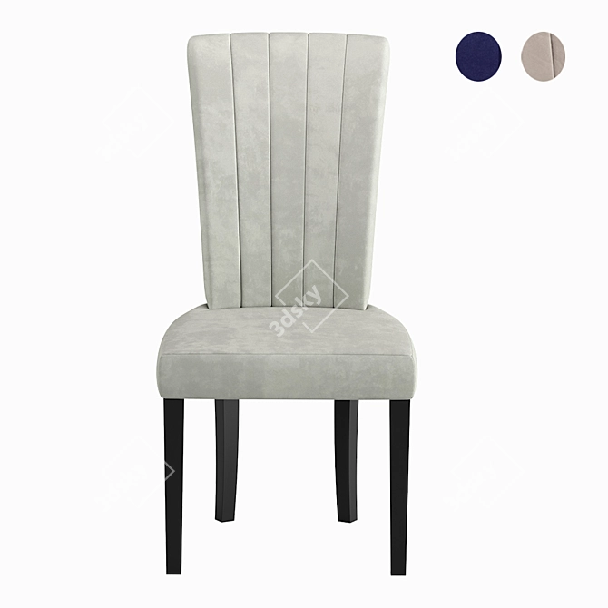 Luxury Velvet Armchair: Modern Elegance 3D model image 1