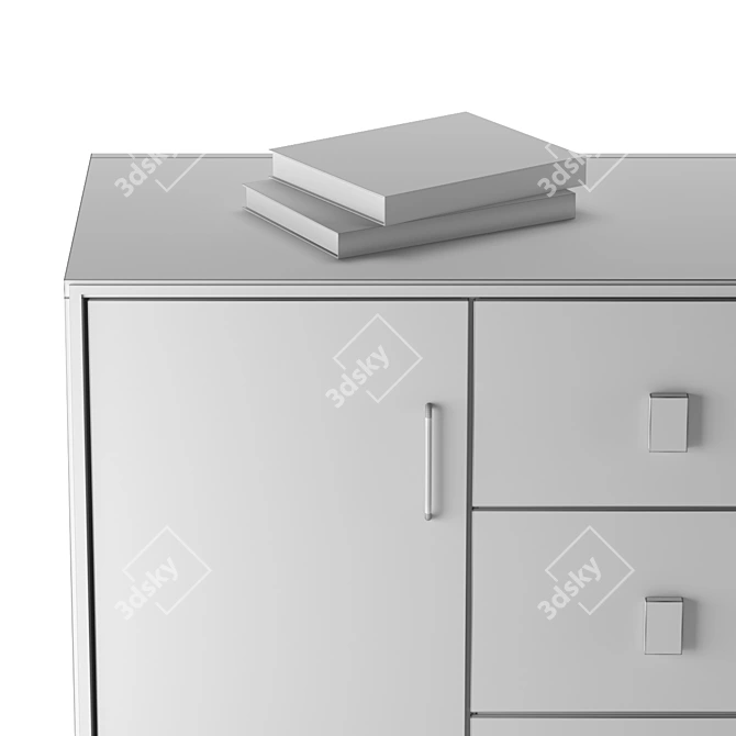 Elegant Hudkoff Chest of Drawers 3D model image 12