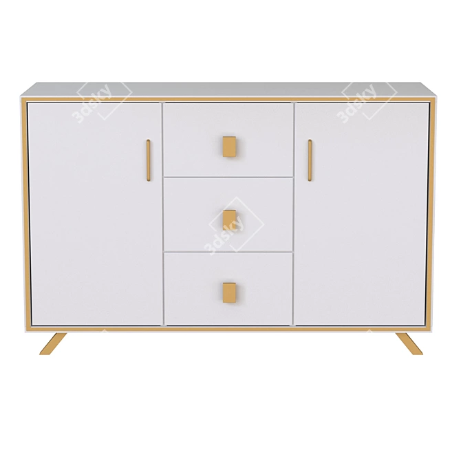 Elegant Hudkoff Chest of Drawers 3D model image 7