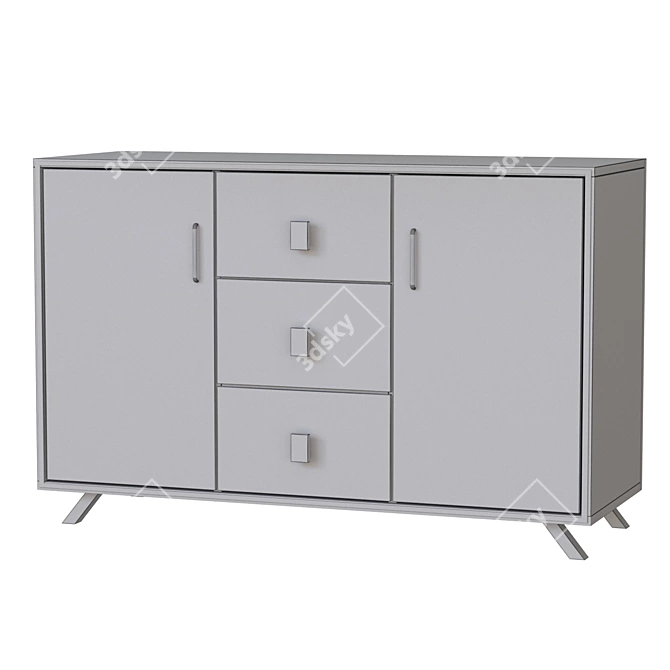 Elegant Hudkoff Chest of Drawers 3D model image 9