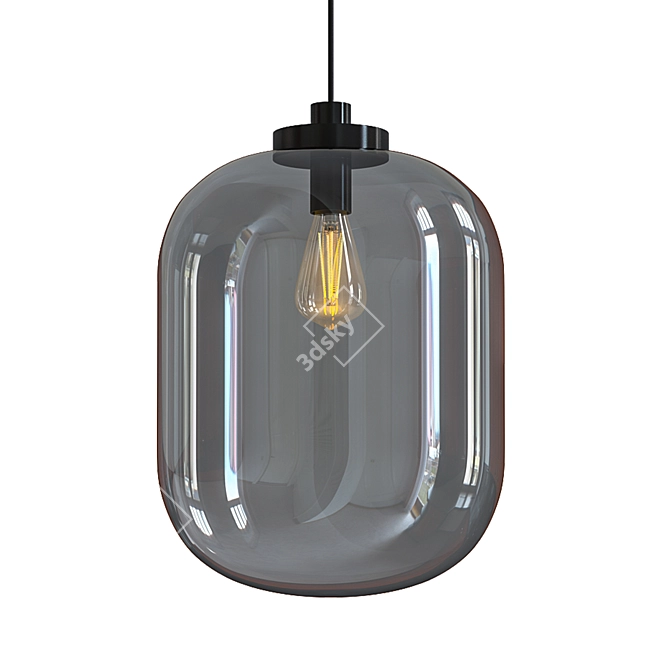 Sleek Smoke Pendant Light 3D model image 1