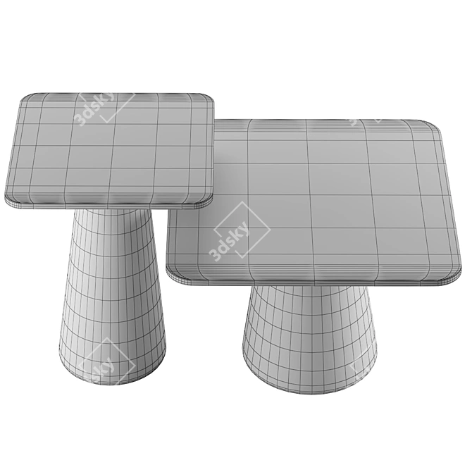 Minimalist Glass Coffee Table 3D model image 3